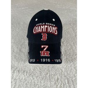 Boston Red Sox 7 Time World Series Champions MLB Strap Back Baseball Hat Cap‎